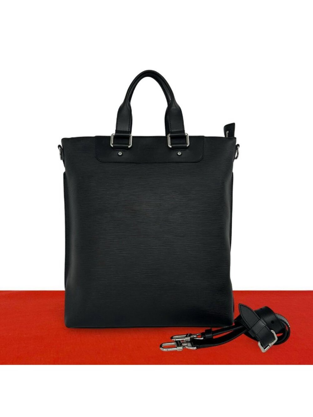 Louis Vuitton Cabas Jules Epi Leather 2-Way Shoulder Bag Tote Noir Black